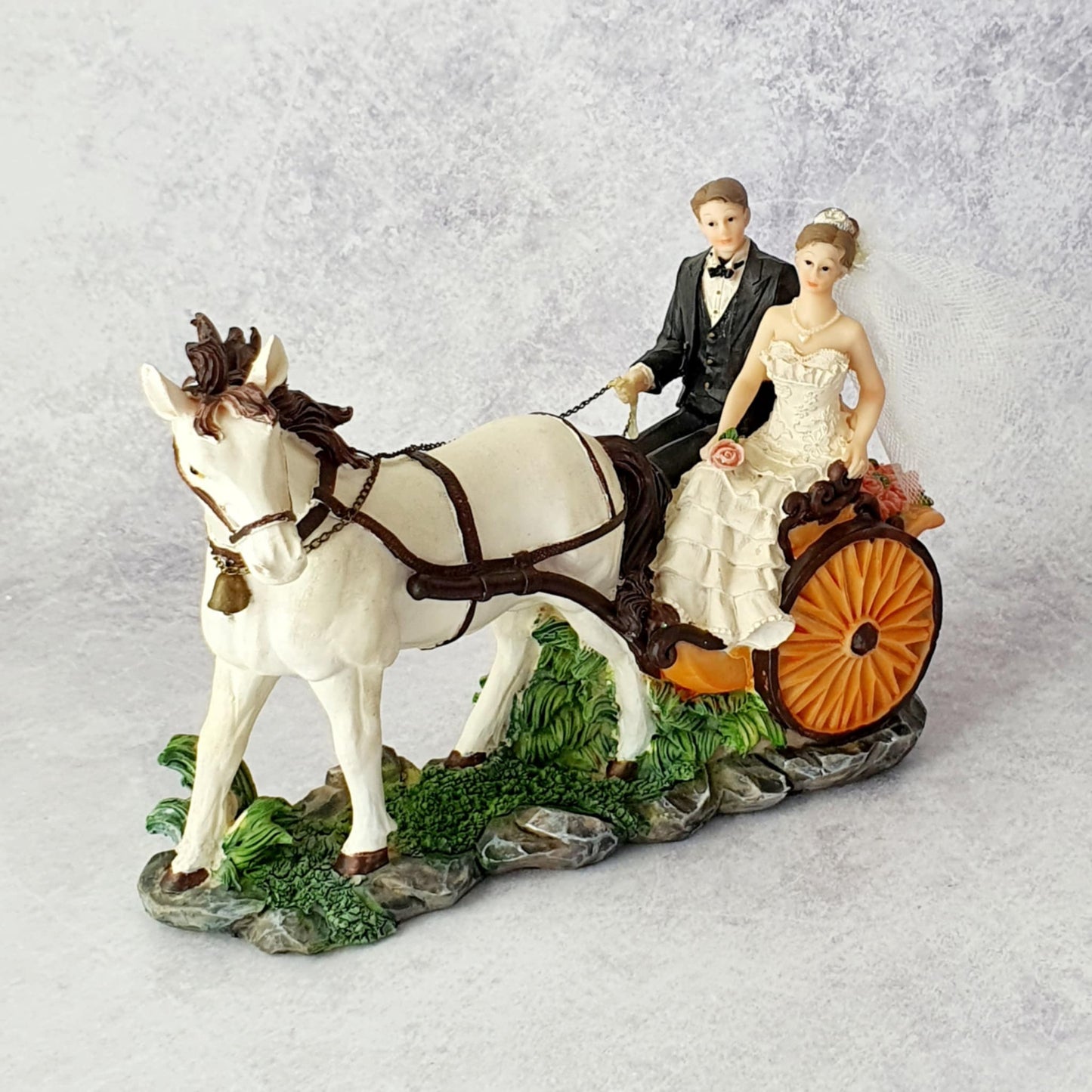 Horse & Carriage with Bride & Groom
