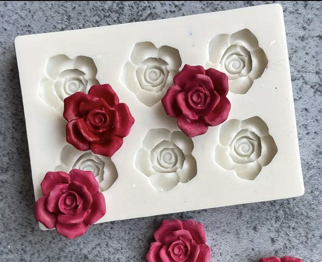 6 Mini Rose Silicone Mold