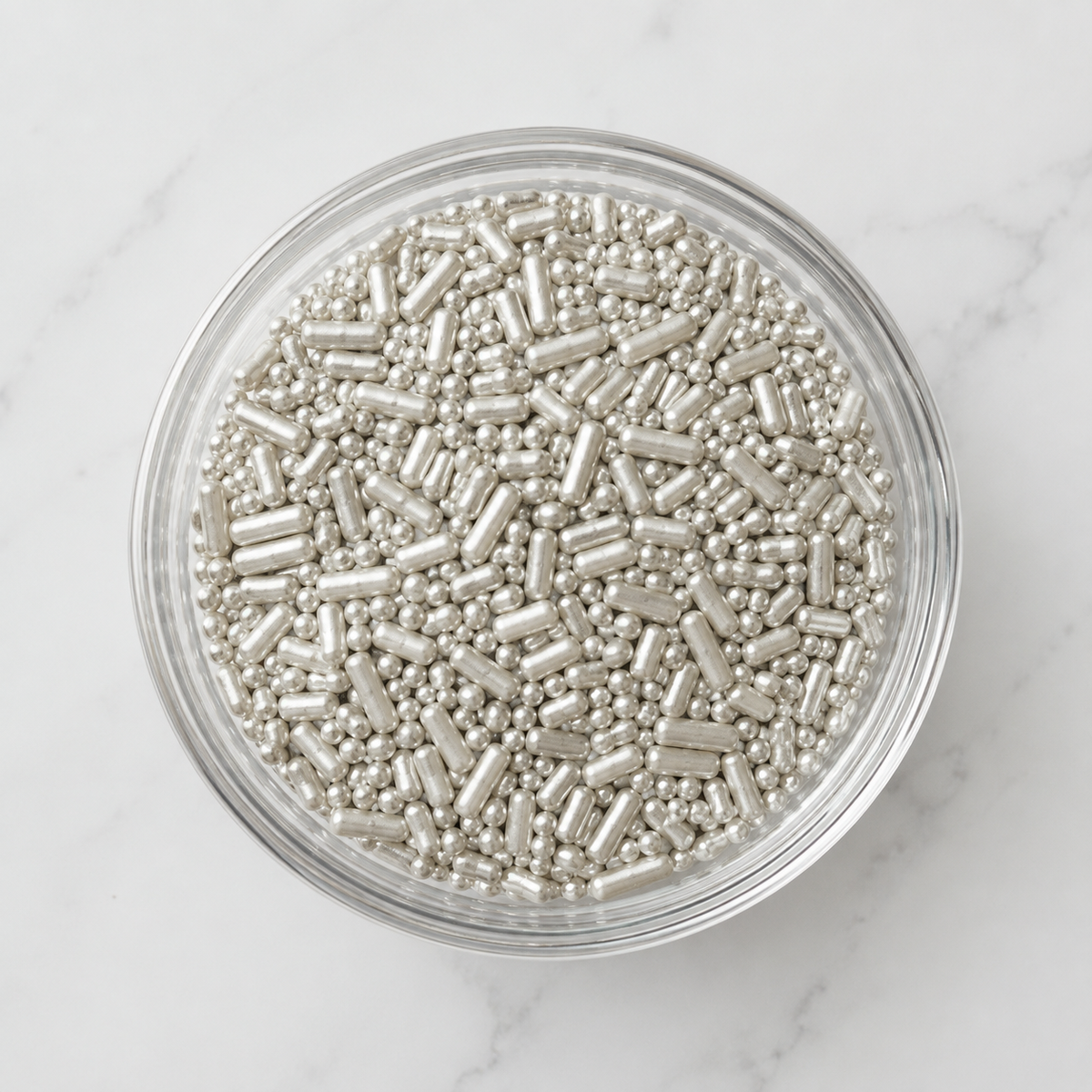 Silver Tiny Sugar Rods