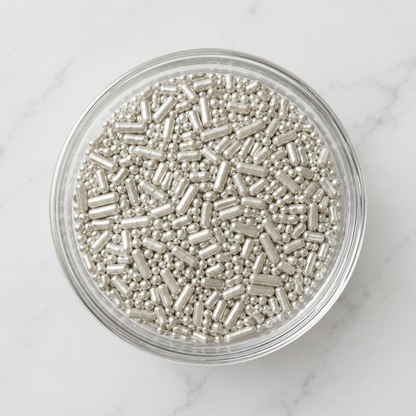 Silver Tiny Sugar Rods