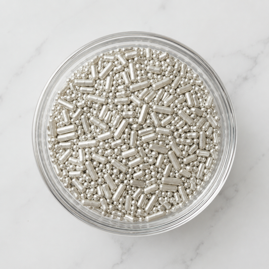 Silver Tiny Sugar Rods