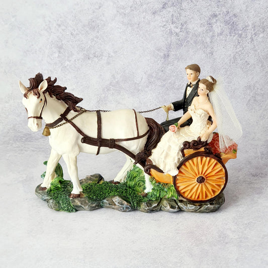 Horse & Carriage with Bride & Groom