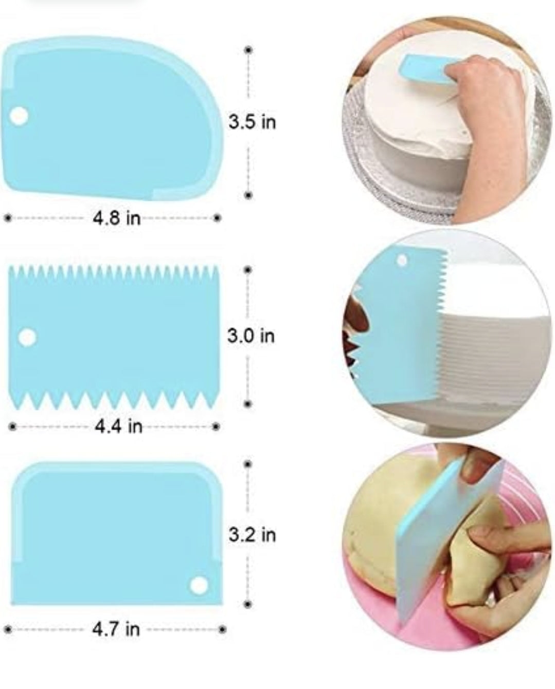 Sweet Scraper 3 piece Plastic Scraper – Sweet with Me Designs
