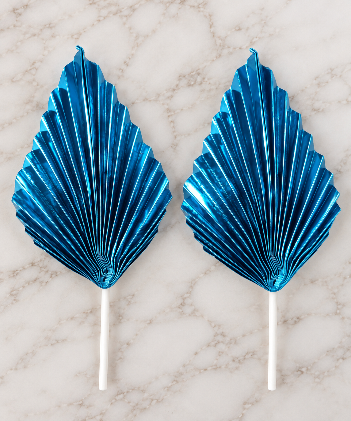 Metallic Fan Cake Toppers