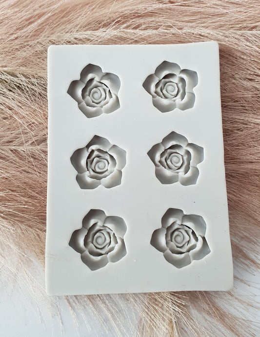 6 Mini Rose Silicone Mold
