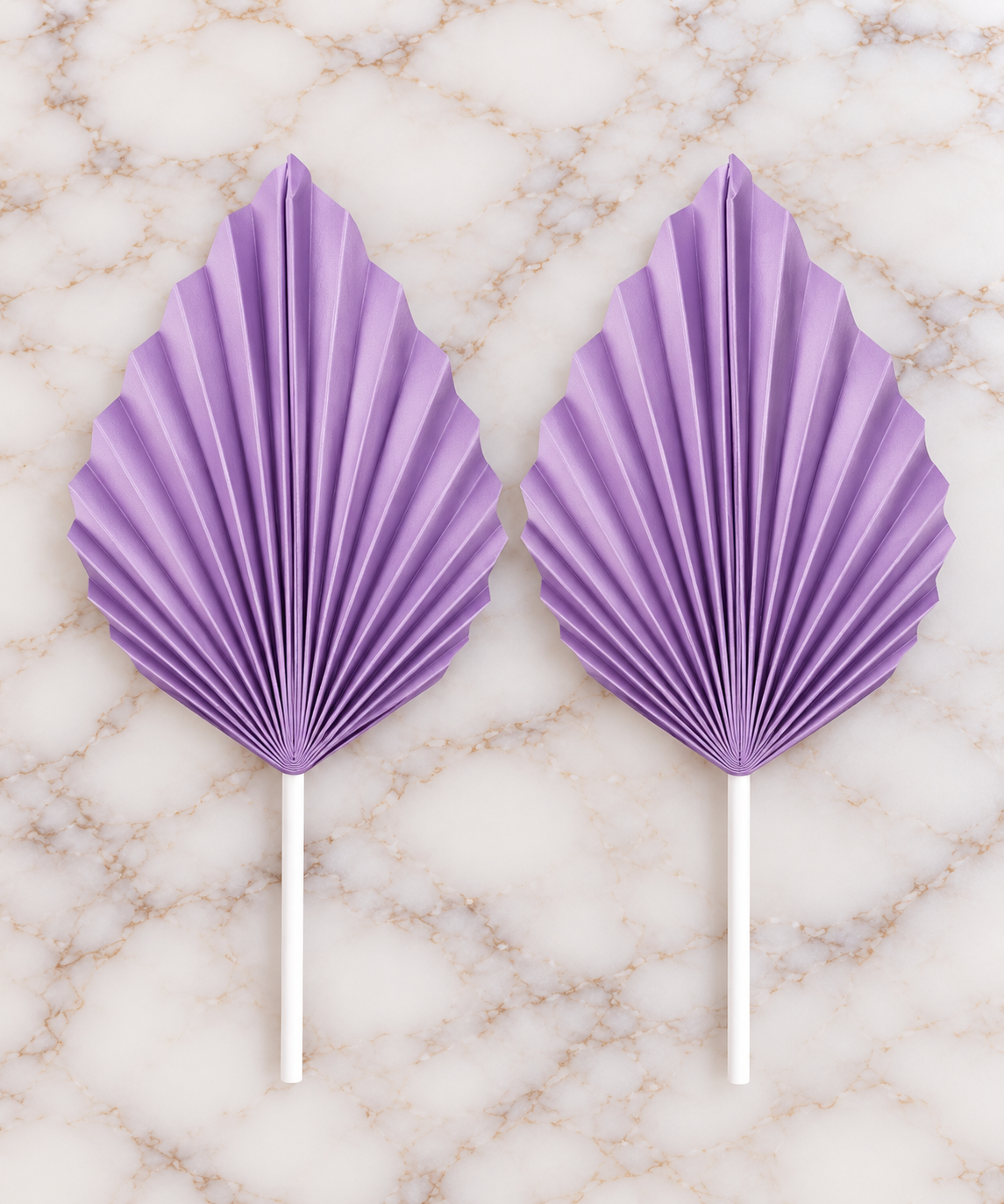 Metallic Fan Cake Toppers