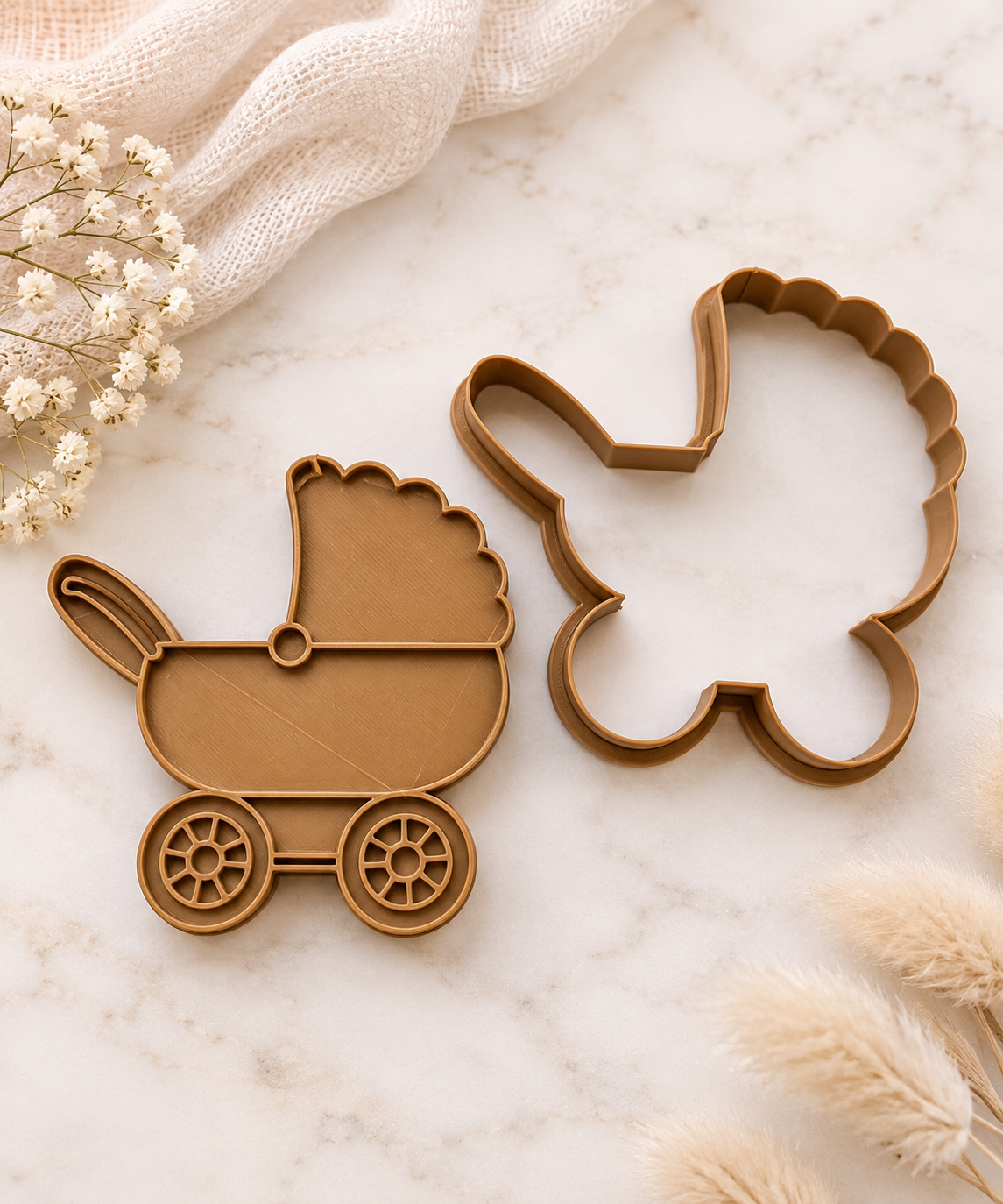 Baby Pram Cookie Cutter & Embosser Set