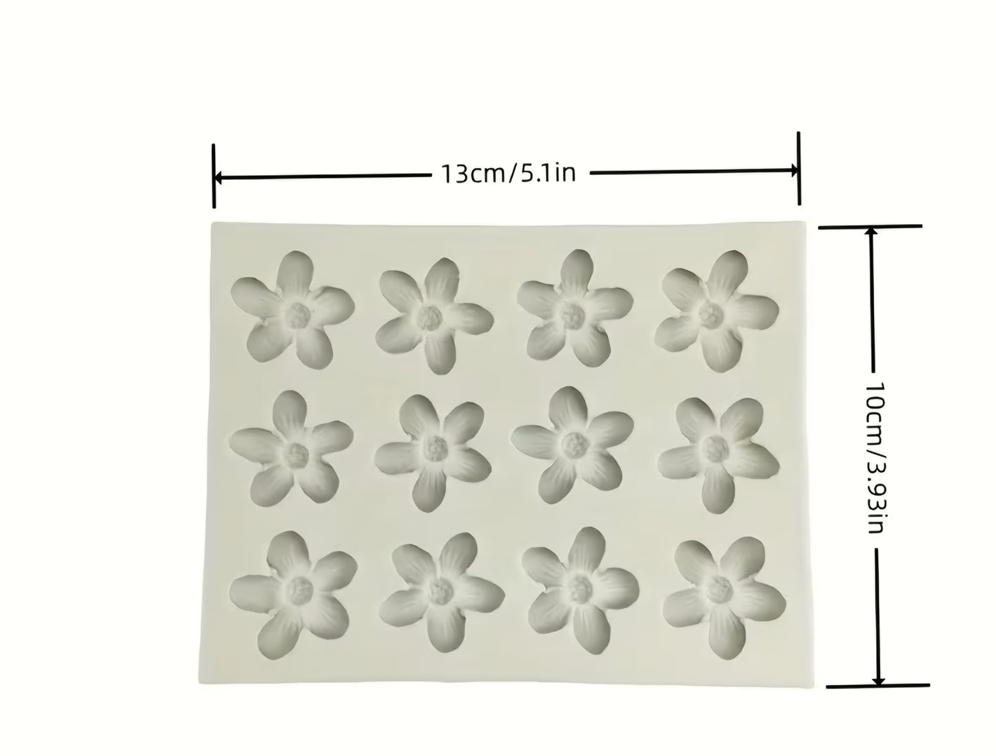 12 Mini Blossom Flower Silicone Mould