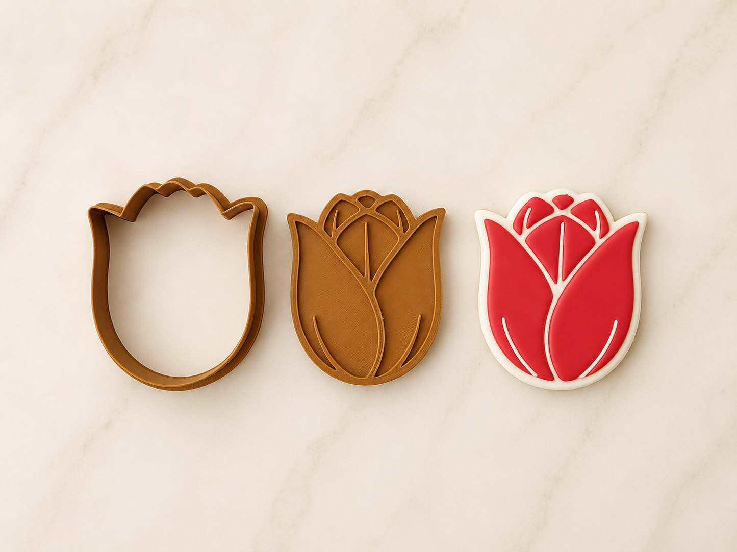 Tulip Flower Cookie Cutter & Embosser