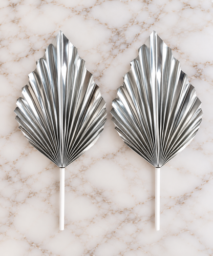Metallic Fan Cake Toppers