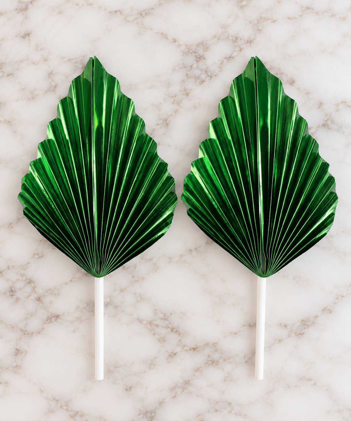 Metallic Fan Cake Toppers