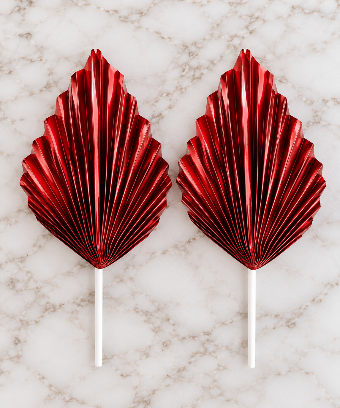Metallic Fan Cake Toppers