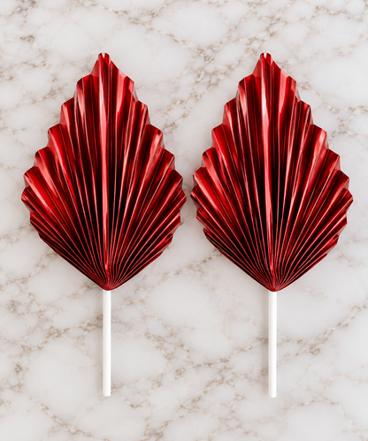 Metallic Fan Cake Toppers