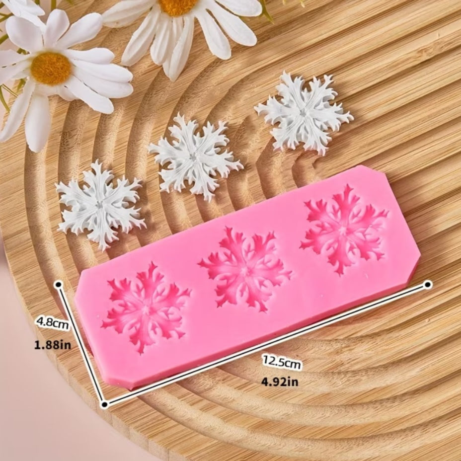 3 Snowflake Silicone Mould