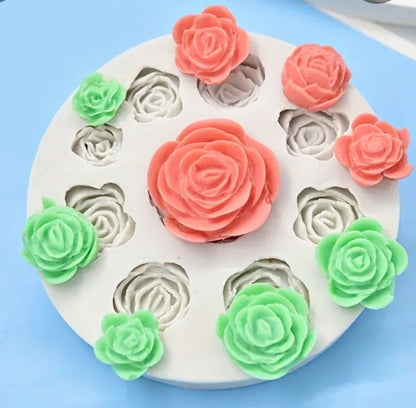 9 Rose Silicone Mold