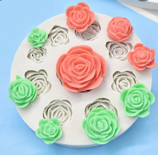 9 Rose Silicone Mold