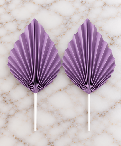 Metallic Fan Cake Toppers