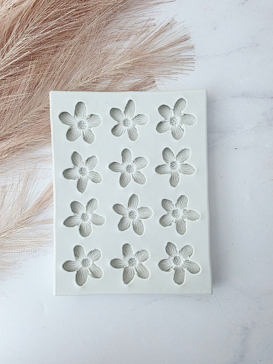12 Mini Blossom Flower Silicone Mould