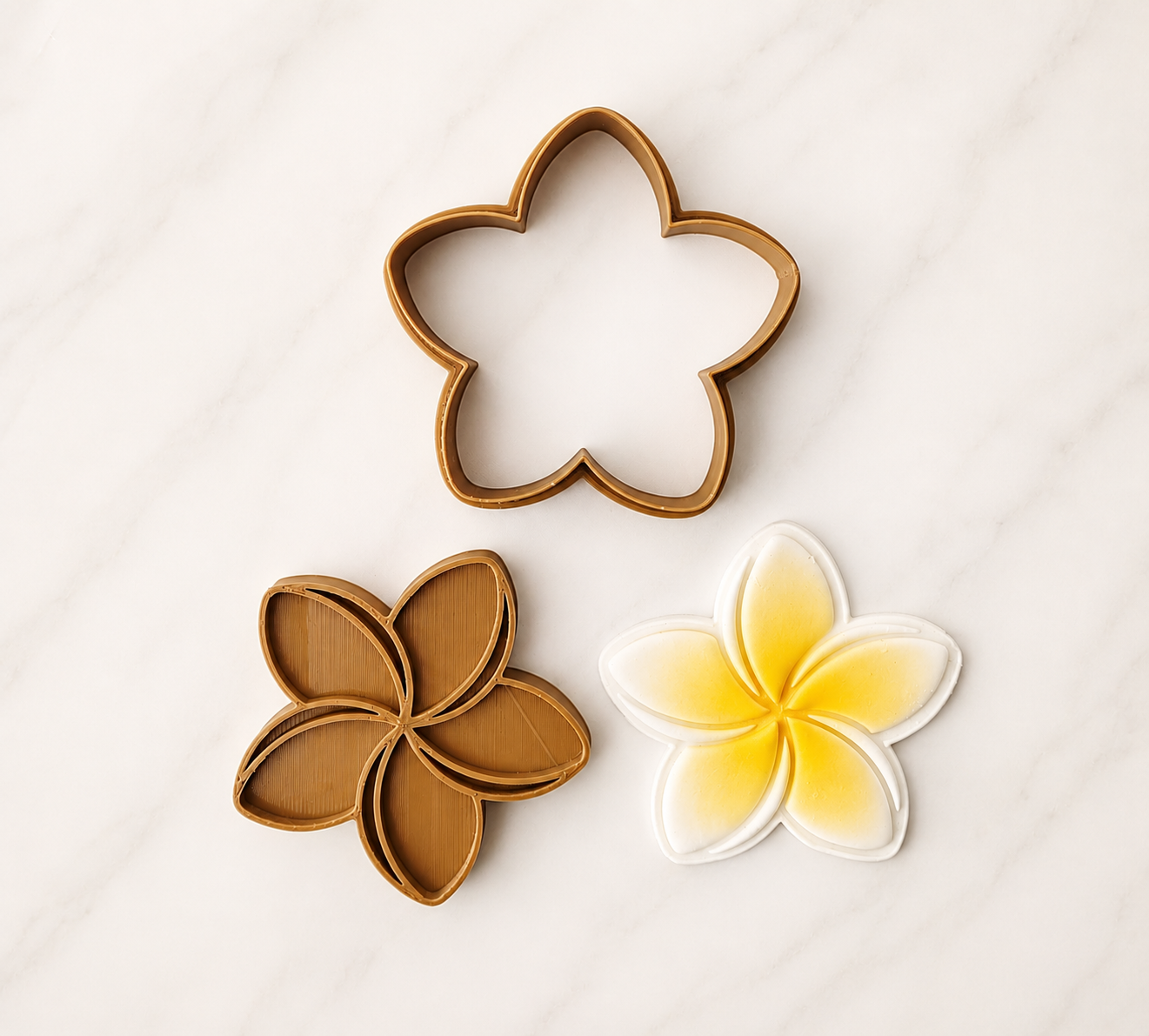 Frangipani Flower Cookie Cutter & Embosser