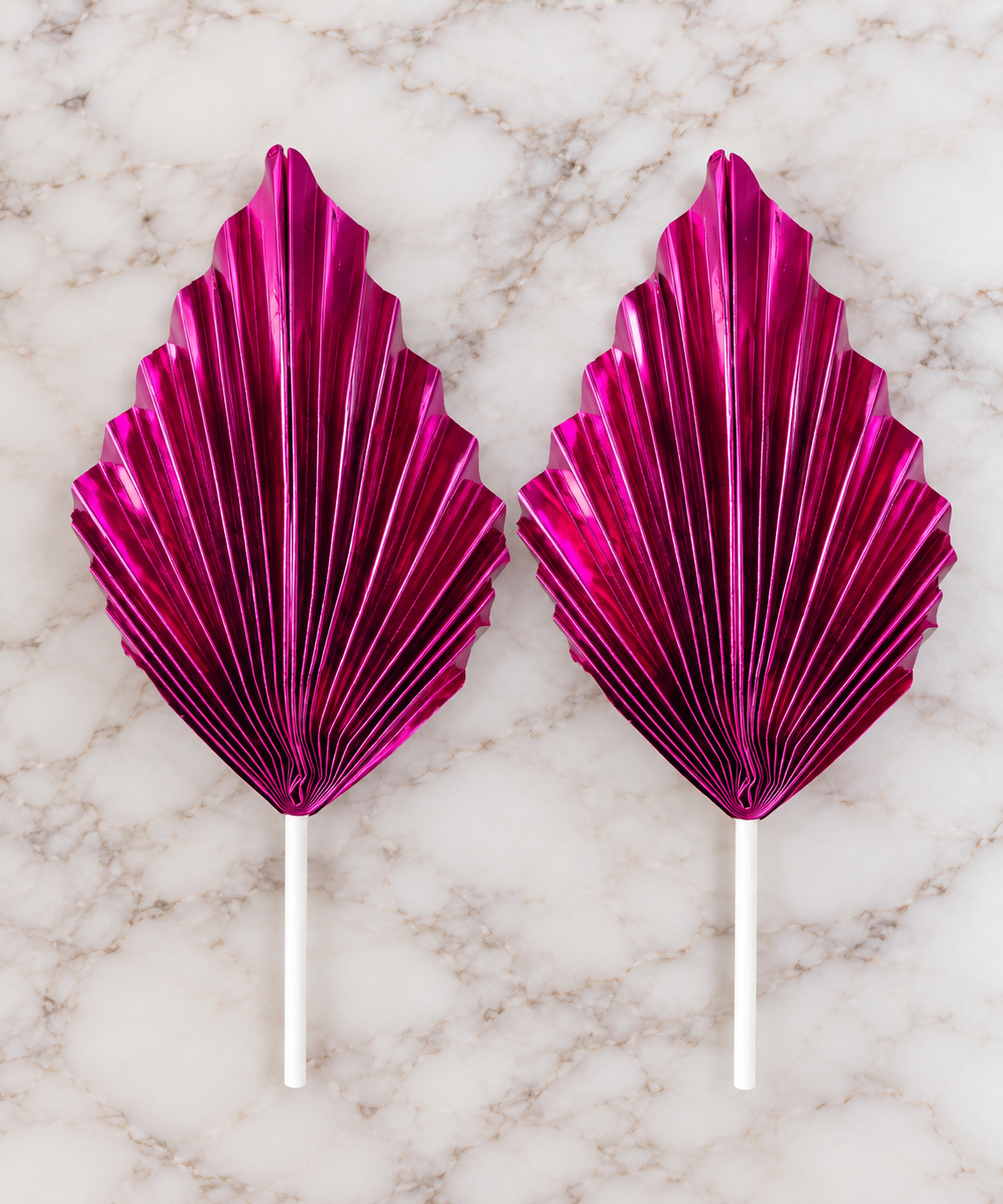 Metallic Fan Cake Toppers